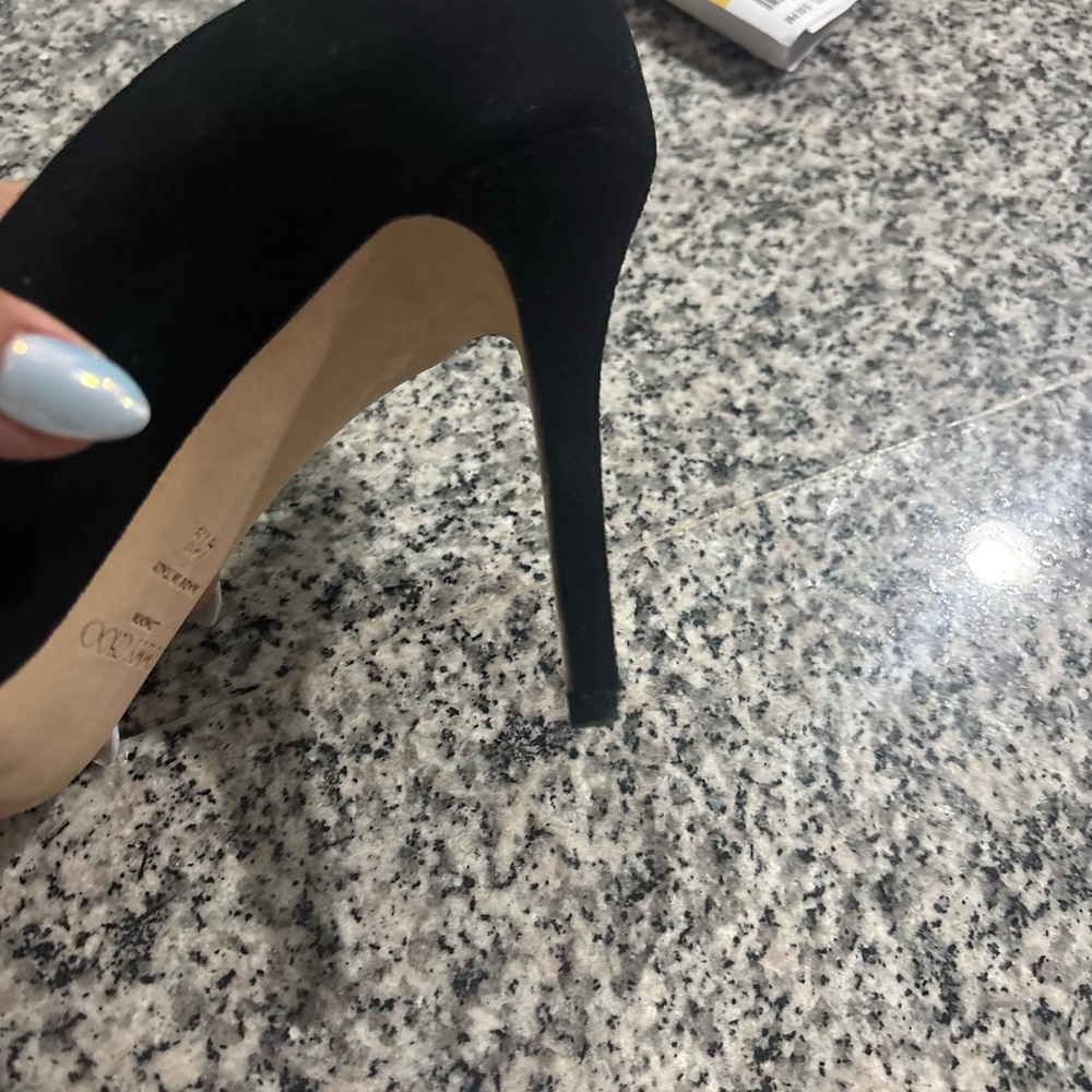 Jimmy Choo Black Heels with Gold Buckle - Picture 3 of 8